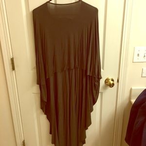 Akira high low poncho blouse